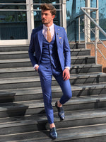 Load image into Gallery viewer, Capot Slim-Fit Suit Vest Sax-baagr.myshopify.com-suit-BOJONI
