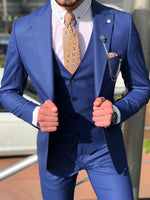 Load image into Gallery viewer, Capot Slim-Fit Suit Vest Sax-baagr.myshopify.com-suit-BOJONI
