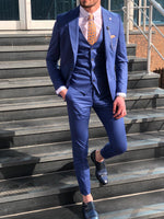 Load image into Gallery viewer, Capot Slim-Fit Suit Vest Sax-baagr.myshopify.com-suit-BOJONI
