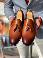 Load image into Gallery viewer, Tassels Leather Shoes Tan-baagr.myshopify.com-shoes2-BOJONI
