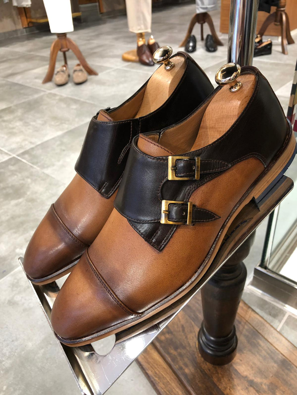 Bloomber Buckle Detailed Natural Leather Shoes Camel-baagr.myshopify.com-shoes2-BOJONI
