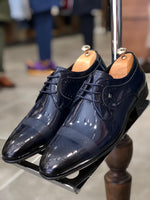 Load image into Gallery viewer, Marc Laced Patent Leather Shoes Navy-baagr.myshopify.com-shoes2-BOJONI
