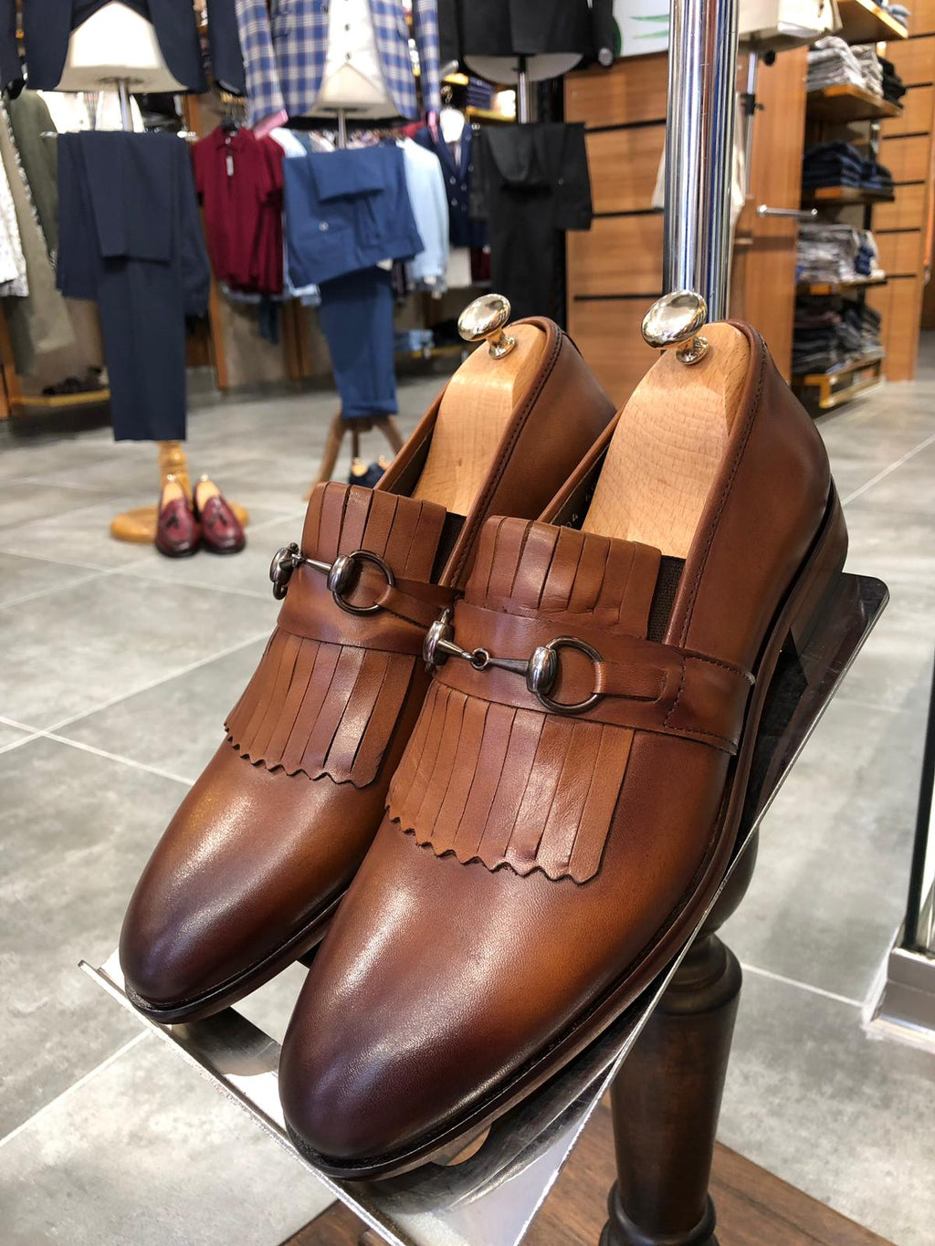 Garo Buckle Detail With Leather Shoes Tan-baagr.myshopify.com-shoes2-BOJONI