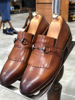 Load image into Gallery viewer, Garo Buckle Detail With Leather Shoes Tan-baagr.myshopify.com-shoes2-BOJONI
