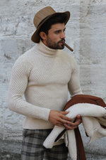 Load image into Gallery viewer, Patrick Slim-Fit Knitted Sweater in Beige-baagr.myshopify.com-sweatshirts-BOJONI
