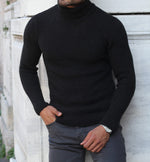 Load image into Gallery viewer, Slim-Fit Wool Turtleneck Knitwear Black-baagr.myshopify.com-sweatshirts-BOJONI
