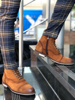 Load image into Gallery viewer, Casual Laced Boots Tan-baagr.myshopify.com-shoes2-BOJONI
