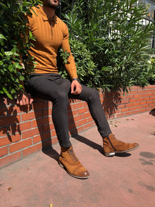 Slim-Fit Polo Sweater Camel-baagr.myshopify.com-sweatshirts-BOJONI