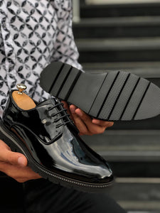 Patent Lace-up Leather Shoes Black-baagr.myshopify.com-shoes2-BOJONI