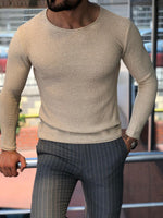 Load image into Gallery viewer, Merus Slim-Fit Knitwear Beige-baagr.myshopify.com-sweatshirts-BOJONI

