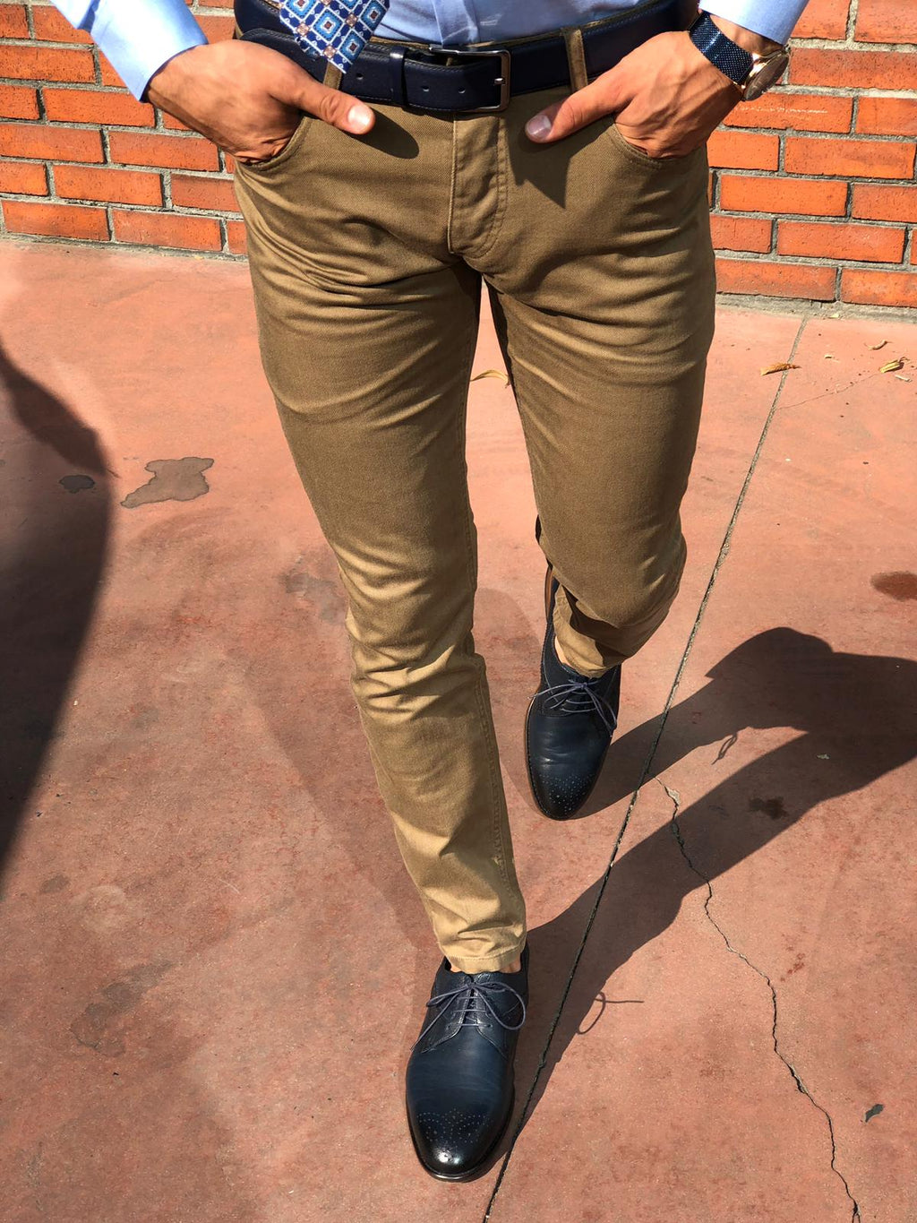 Danson Slim-fit Pants Camel-baagr.myshopify.com-Pants-BOJONI