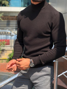 Marc Slim-Fit Turtleneck Knitwear Black-baagr.myshopify.com-sweatshirts-BOJONI