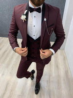 Load image into Gallery viewer, Santos Slim Fit Tuxedo Red-baagr.myshopify.com-1-brabion
