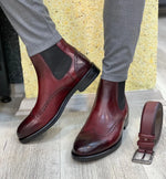Load image into Gallery viewer, Almiro Red Chelsea Boots-baagr.myshopify.com-shoes2-BOJONI
