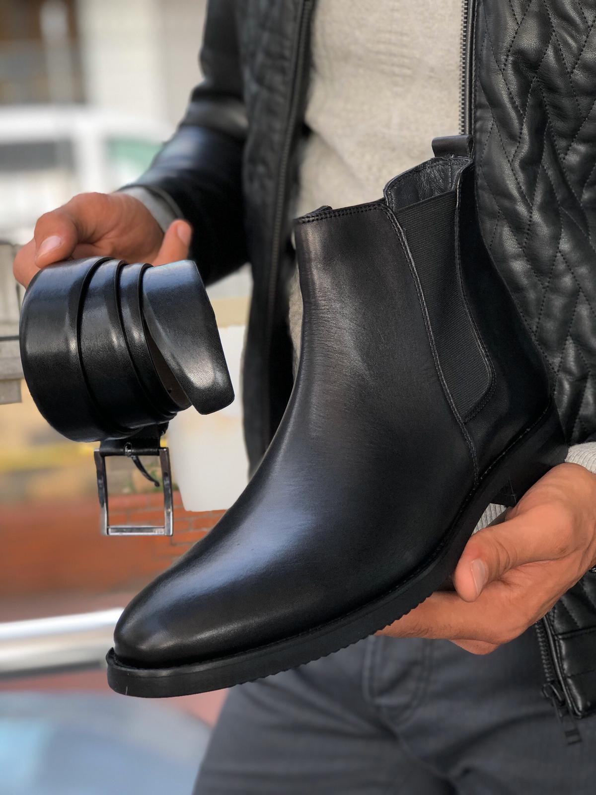 Matte black chelsea boots hot sale