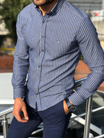 Load image into Gallery viewer, Wales Slim-Fit Striped Shirt in 2 Colors-baagr.myshopify.com-Shirt-BOJONI
