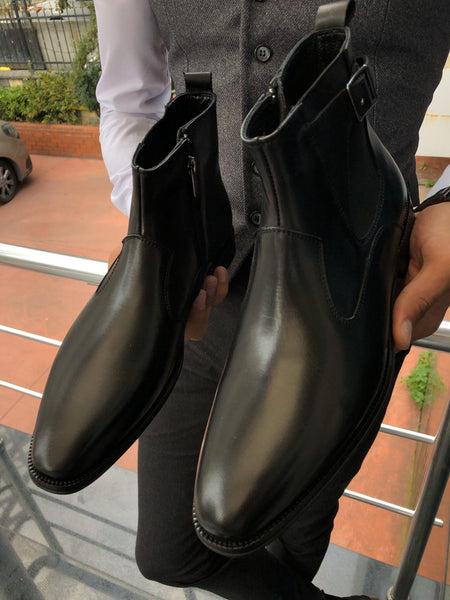 Chelsea boot with buckle hot sale