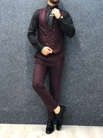 Load image into Gallery viewer, Ani Burgundy Slim Fit Wool Suit-baagr.myshopify.com-1-BOJONI

