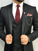 Load image into Gallery viewer, Ani Black Slim Fit Wool Suit-baagr.myshopify.com-1-BOJONI
