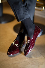 Load image into Gallery viewer, Sardinelli Buckle Detail With Patent Leather Shoes Burgundy-baagr.myshopify.com-shoes2-BOJONI
