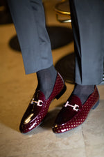 Load image into Gallery viewer, Sardinelli Buckle Detail With Patent Leather Shoes Burgundy-baagr.myshopify.com-shoes2-BOJONI
