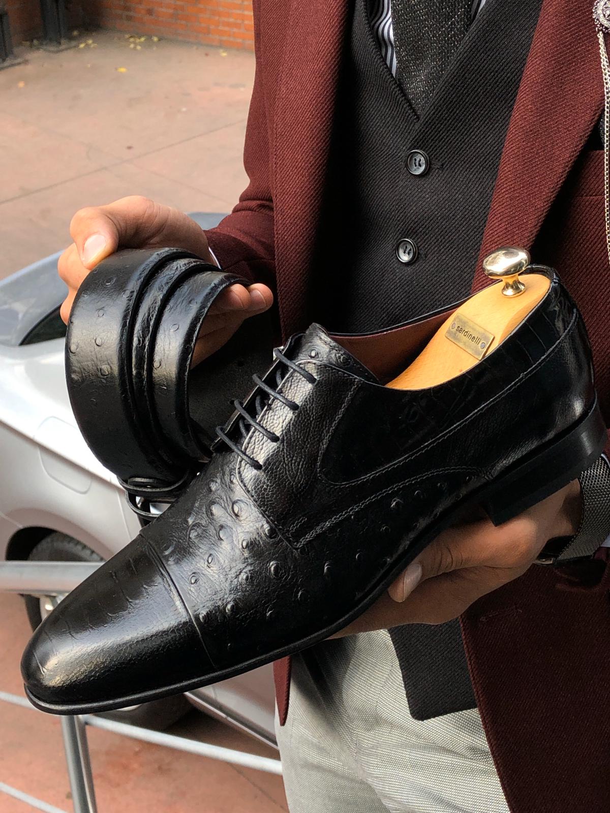 Sardinelli Classic Leather Shoes Black-baagr.myshopify.com-shoes2-BOJONI