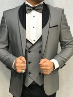 Load image into Gallery viewer, Royal Gray Slim Fit Tuxedo-baagr.myshopify.com-1-brabion
