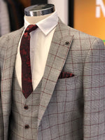 Load image into Gallery viewer, Premium Versailles Slim Fit Plaid Suit-baagr.myshopify.com-suit-BOJONI
