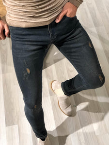Magnum Slim-Fit Ripped Jeans Khaki-baagr.myshopify.com-Pants-BOJONI