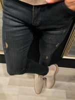 Load image into Gallery viewer, Magnum Slim-Fit Ripped Jeans Khaki-baagr.myshopify.com-Pants-BOJONI

