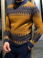 Load image into Gallery viewer, Tommy Slim-Fit Wool Half Turtleneck Knitwear Tabacco-baagr.myshopify.com-sweatshirts-BOJONI
