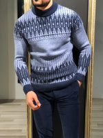 Load image into Gallery viewer, Tommy Slim-Fit Wool Half Turtleneck Knitwear Blue-baagr.myshopify.com-sweatshirts-BOJONI
