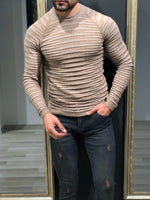 Load image into Gallery viewer, Slim-Fit Patterned Knitwear Beige-baagr.myshopify.com-sweatshirts-BOJONI
