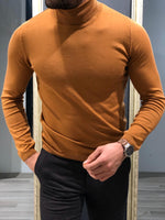 Load image into Gallery viewer, Rimini Slim-Fit Turtleneck Knitwear Camel-baagr.myshopify.com-sweatshirts-BOJONI
