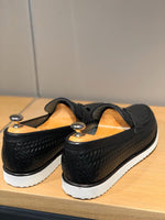 Load image into Gallery viewer, Bojoni Knitted Leather With Tassels Shoes Black-baagr.myshopify.com-shoes2-BOJONI
