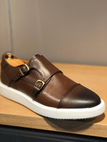 Load image into Gallery viewer, Sardinelli Eva Sole Double Buckle Monk Shoes Brown-baagr.myshopify.com-shoes2-BOJONI
