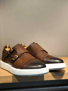 Sardinelli Eva Sole Double Buckle Monk Shoes Brown-baagr.myshopify.com-shoes2-BOJONI