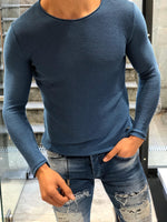 Load image into Gallery viewer, Ponto Slim-Fit Knitwear Indigo-baagr.myshopify.com-sweatshirts-BOJONI
