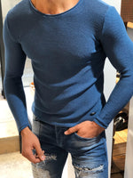 Load image into Gallery viewer, Ponto Slim-Fit Knitwear Indigo-baagr.myshopify.com-sweatshirts-BOJONI
