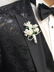 Zerno Floral Slim Fit Black Tuxedo-baagr.myshopify.com-1-BOJONI