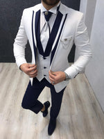 Load image into Gallery viewer, Lazio Brilliant Slim Fit White Tuxedo-baagr.myshopify.com-1-BOJONI
