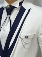 Load image into Gallery viewer, Lazio Brilliant Slim Fit White Tuxedo-baagr.myshopify.com-1-BOJONI
