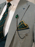 Load image into Gallery viewer, Kingston Green  Slim Fit Plaid Suit-baagr.myshopify.com-1-BOJONI
