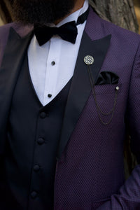 Bojoni Amato New Season Slim Fit Purple Tuxedo