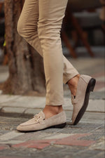 Load image into Gallery viewer, Ace Toka Detailed Neolite Beige Suede Loafer
