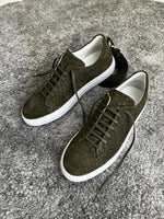 Load image into Gallery viewer, Bojoni Amato Special Edition Rubber Sole Suede Leather Khaki Sneakers
