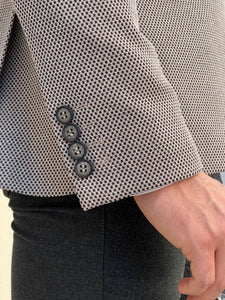 Bojoni Astoria Slim Fit High Quality Mono Collar Beige Knitted Blazer