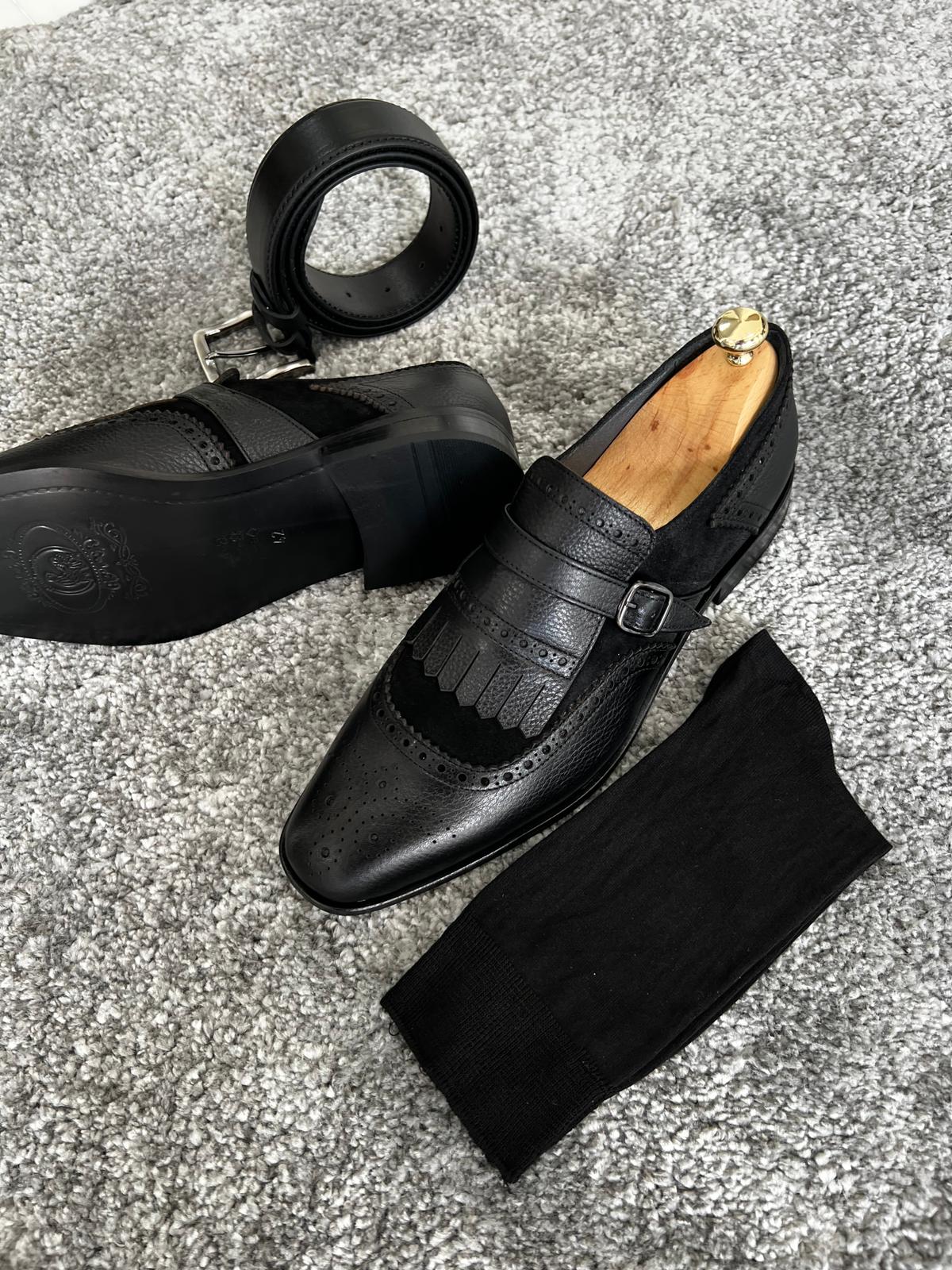 Bojoni Amato Neolite Sole Classic Black Tasseled Loafer