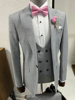 Load image into Gallery viewer, Louis Slim Fit High Quality Grey Business Suit
