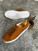 Load image into Gallery viewer, Bojoni Amato Special Edition Rubber Sole Suede Leather Tan Sneakers
